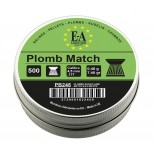 Plombs match Europ-Arm 4,5 mm. - tête plate