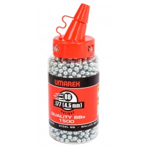 Billes Acier 4,5 mm en biberon de 1500 billes
