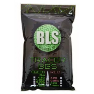 BLS TRACER Airsoft Pellets 0.20g, 5000 BBs (Bag) - Green