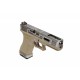 R18C Gen4 T8, metal slide, silver barrel, GBB, TAN