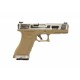 R18C Gen4 T8, metal slide, silver barrel, GBB, TAN