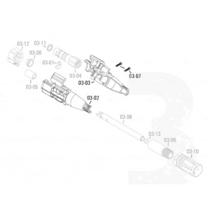 APFG Original Parts - MPX GBB Hop-Up Base with Screws ( 03-02 / 03-03 / 03-07 x 2 )