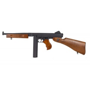 Thompson M1A1 GBBR - Noir & Effet Bois - AW Custom