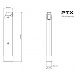 120 Round Mid-Cap Magazine for GATE PTX HPA Pistol