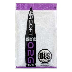 BLS PRECISION Airsoft Pellets 0.20g, 5000 BBs (Bag) - White