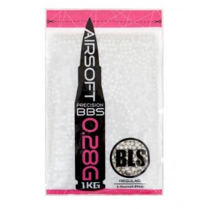 BLS PRECISION Airsoft Pellets 0.28g, 3500 BBs (Bag) - White
