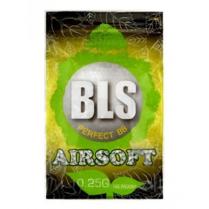 BLS BIO Airsoft Pellets 0.25g, 4000 BBs (Bag) - White