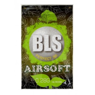 BLS BIO Airsoft Pellets 0.28g, 3500 BBs (Bag) - White
