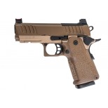 EMG Staccato Licensed CS Compact 2011 GBB Airsoft Pistol (Model: Master Grip / Standard / Green Gas) - DE