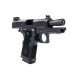 EMG Staccato Licensed CS Compact 2011 GBB Airsoft Pistol (Model: Master Grip / Standard / Green Gas) - BK